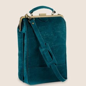 Bobobark Emerald Laflore Paris Convertible Cork Backpack laptop bag EUC